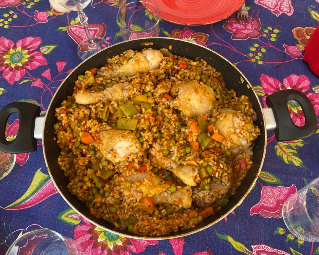 Muslitos de pollo con verduras y arroz 