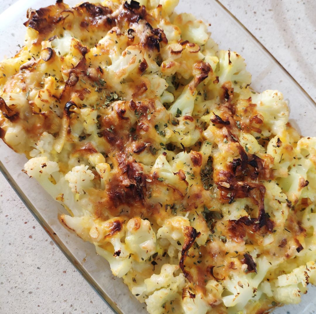 Coliflor al horno estilo quiche Coliflor al horno estilo quiche