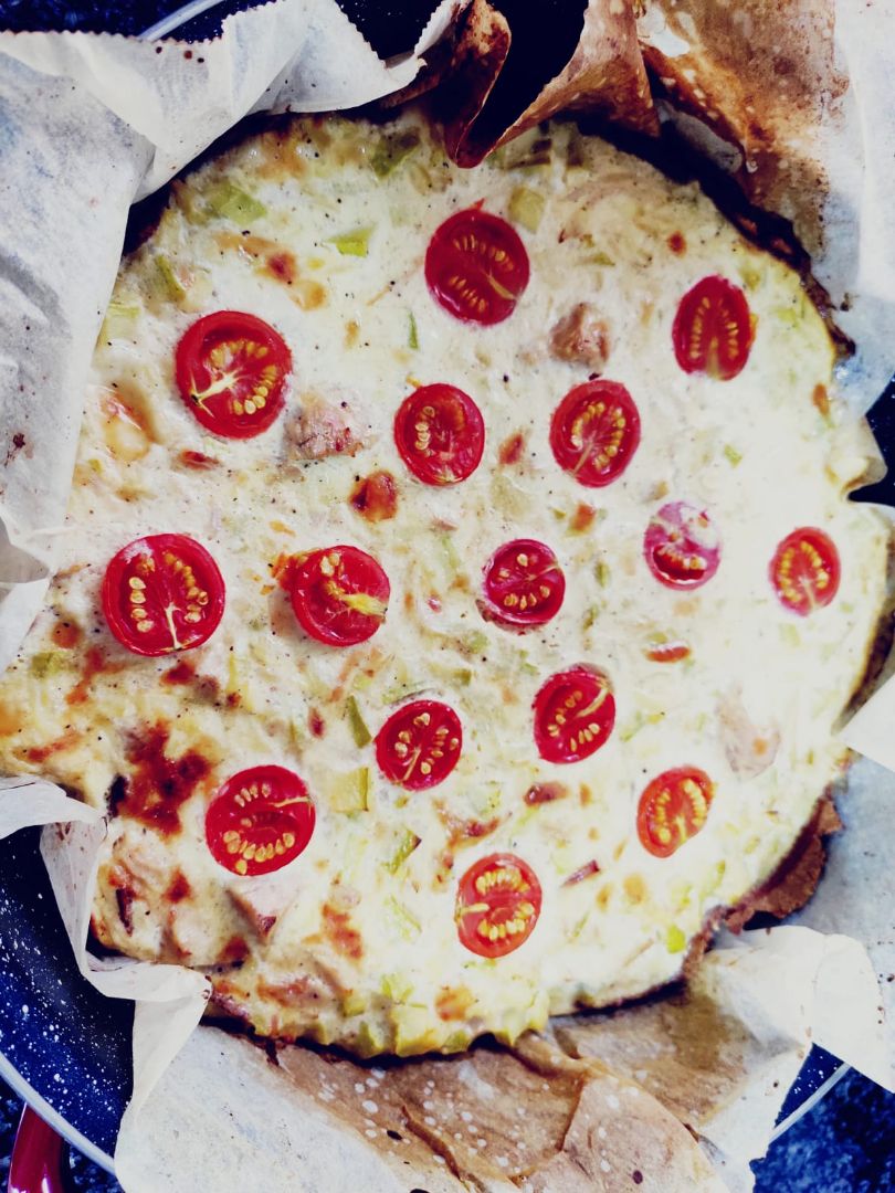 Quiche con calabacín, atún y tomates 🥒🐟🍅 Quiche con calabacín, atún y tomates 🥒🐟🍅