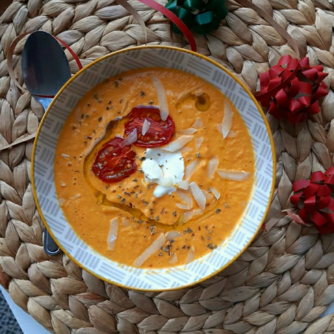 Crema de verduras asadas y mascarpone