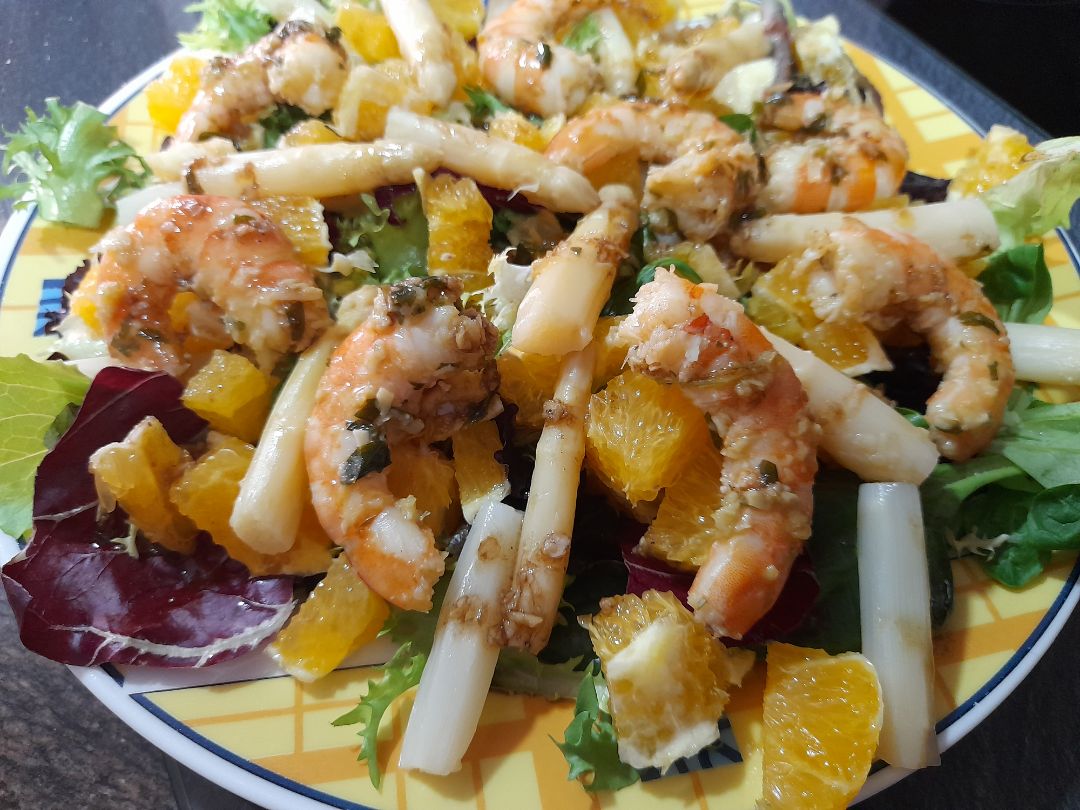 Ensalada de langostinos Ensalada de langostinos
