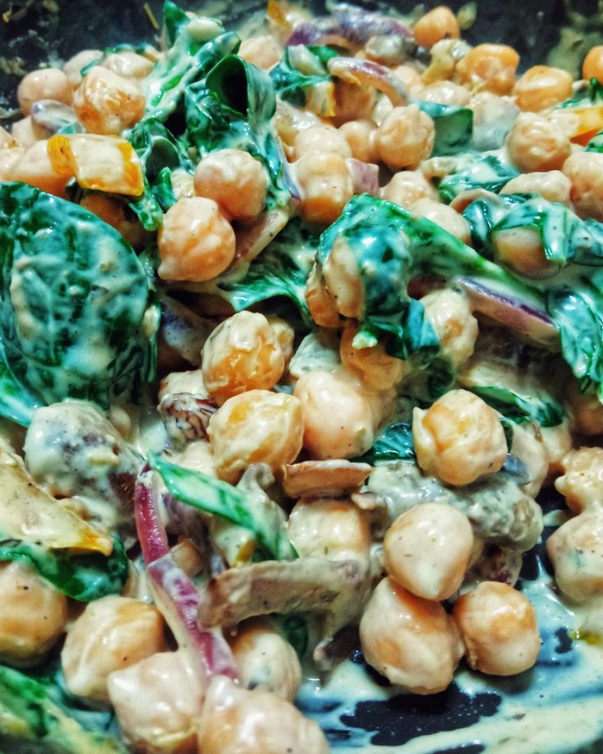 Garbanzos a la crema Garbanzos a la crema