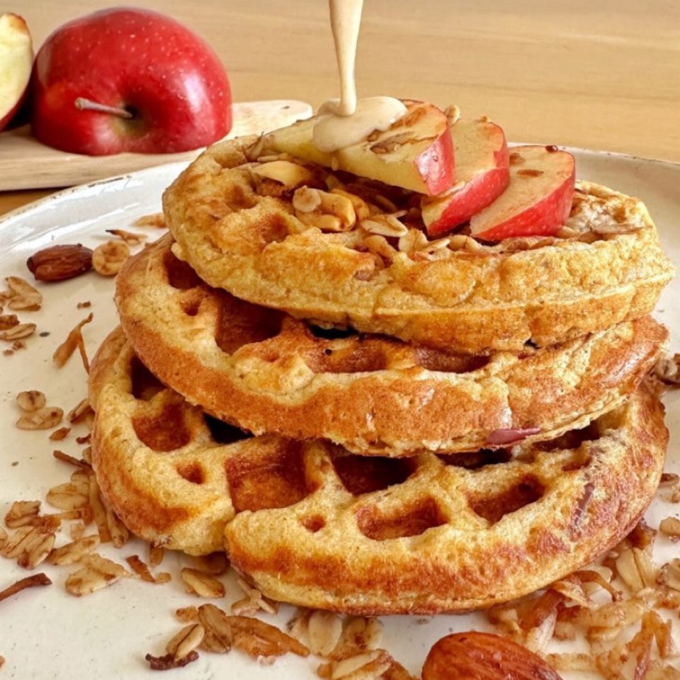 Waffles de Manzana y Avena Waffles de Manzana y Avena