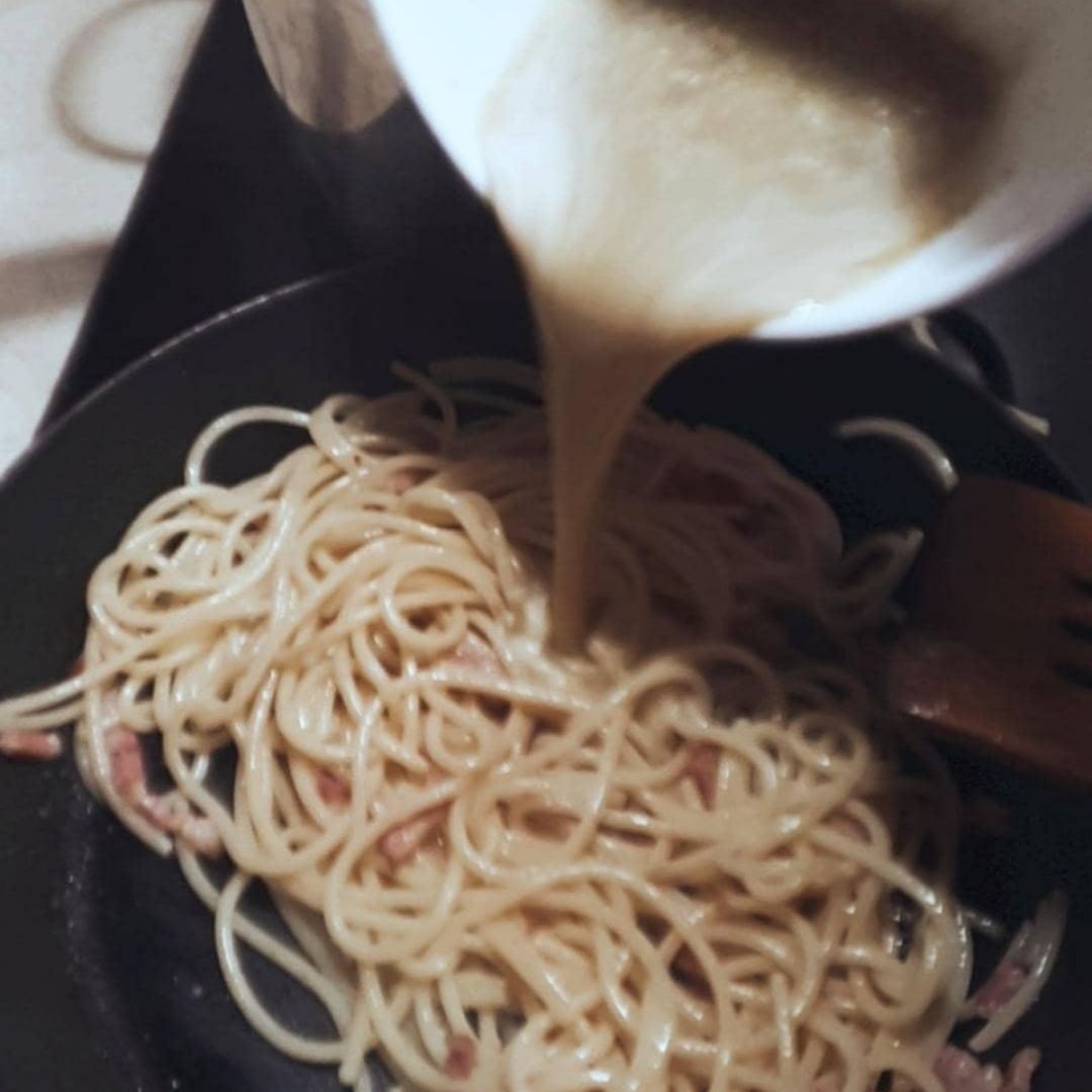 Auténtica CARBONARA italiana 🇮🇹 Paso 3 Auténtica CARBONARA italiana 🇮🇹 Paso 3