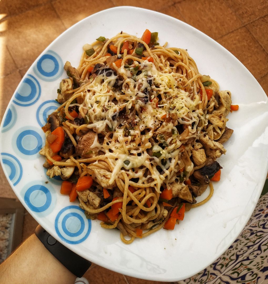 Pasta con verduras y pollo 🥕 Pasta con verduras y pollo 🥕