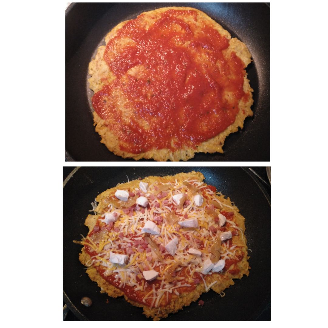 Pizza con base de zanahoria y calabaza Paso 2 Pizza con base de zanahoria y calabaza Paso 2