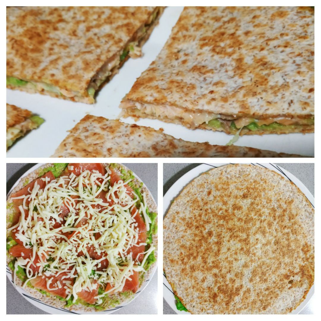 Quesadillas de aguacate y salmón Quesadillas de aguacate y salmón