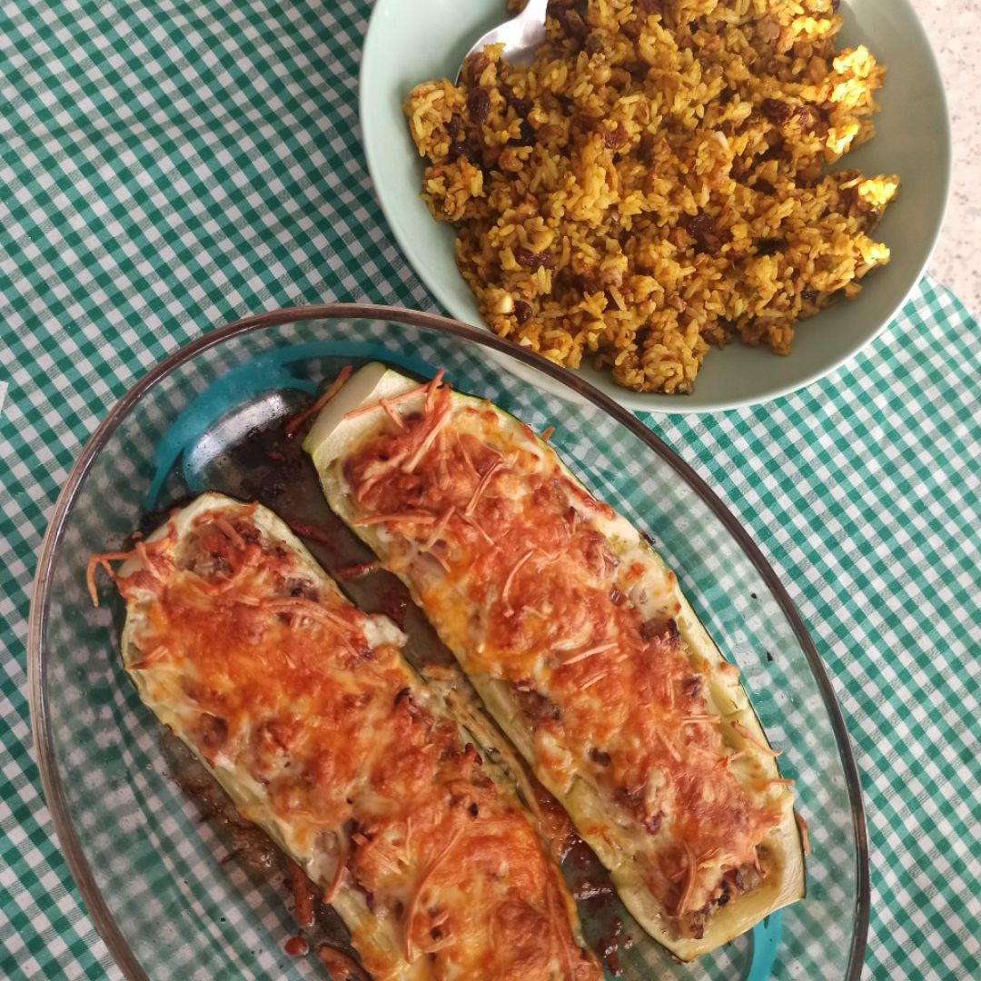 Calabacín relleno de atún y arroz moruno Paso 3 Calabacín relleno de atún y arroz moruno Paso 3