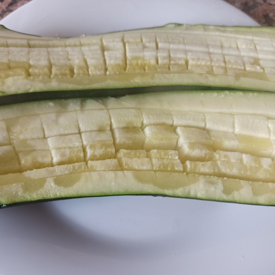 Calabacín relleno de atún y arroz moruno Paso 6 Calabacín relleno de atún y arroz moruno Paso 6