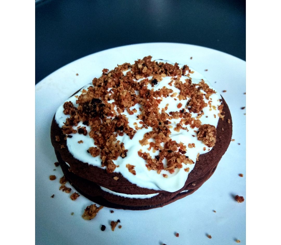 🥞Tortitas de cacao y crema de cacahuete🥞 🥞Tortitas de cacao y crema de cacahuete🥞