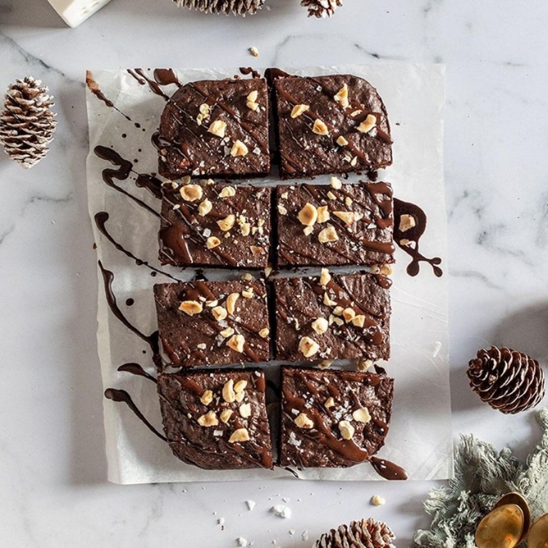 Brownie en microondas Brownie en microondas