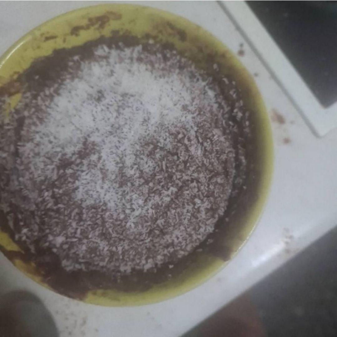 Mugcake de chocolate coco y platano Mugcake de chocolate coco y platano