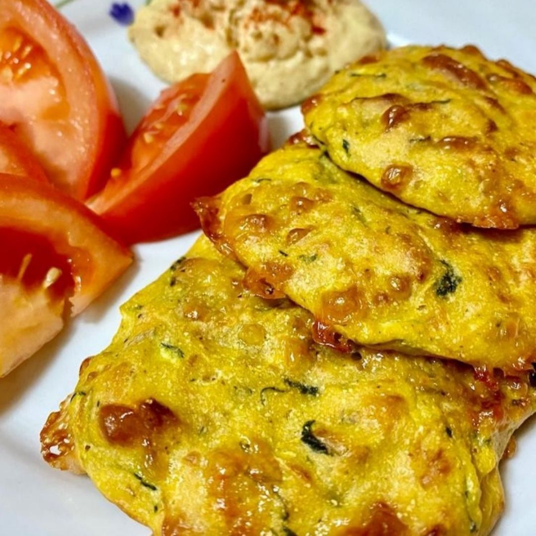 Tortitas de calabacín. Tortitas de calabacín.