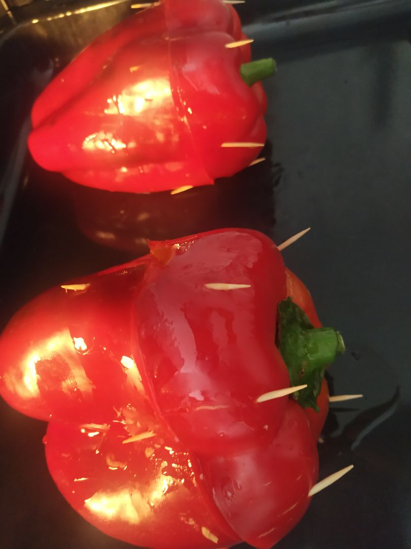 Pimientos rellenos de arroz y soja Paso 6 Pimientos rellenos de arroz y soja Paso 6