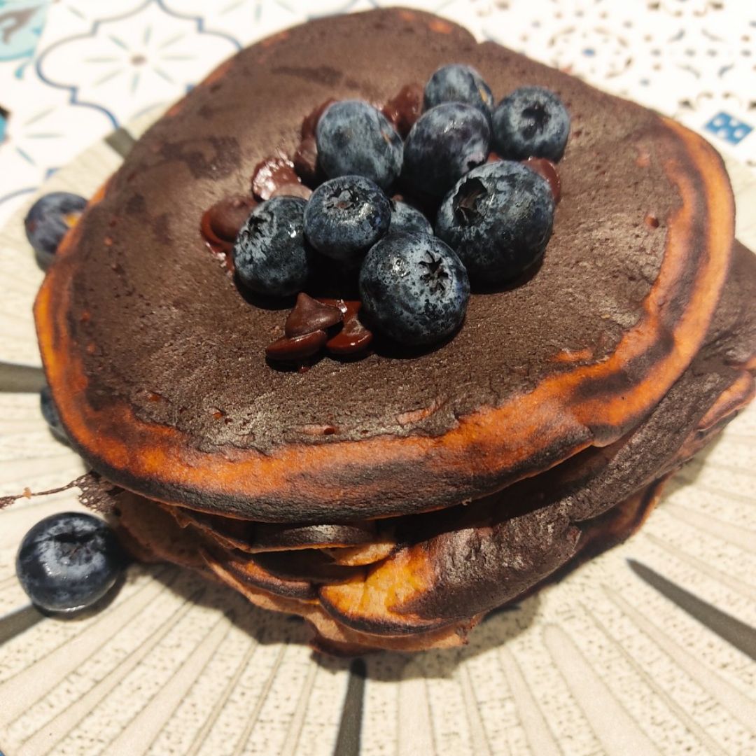 Tortitas con harina de algarroba Tortitas con harina de algarroba