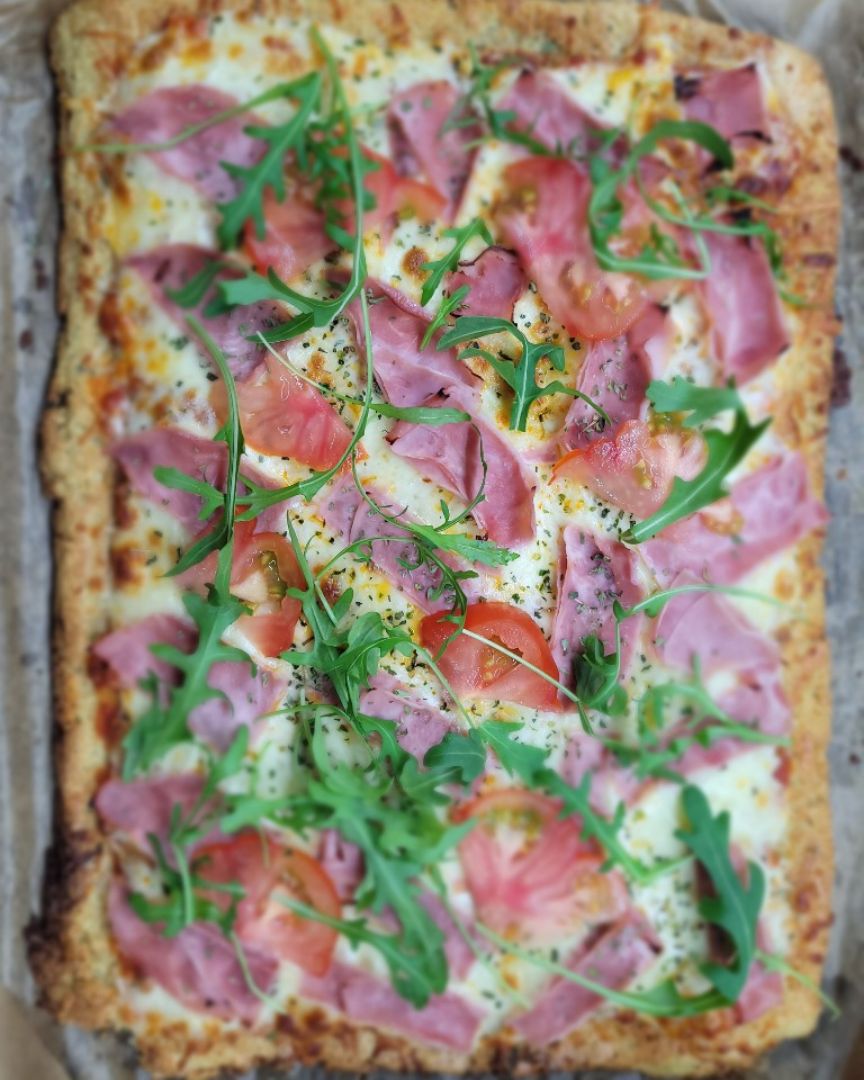Pizza con base de quinoa 