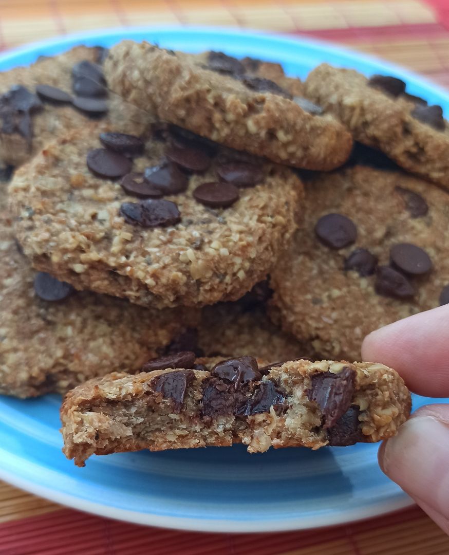 Galletas de avena, plátano y chocolate Galletas de avena, plátano y chocolate