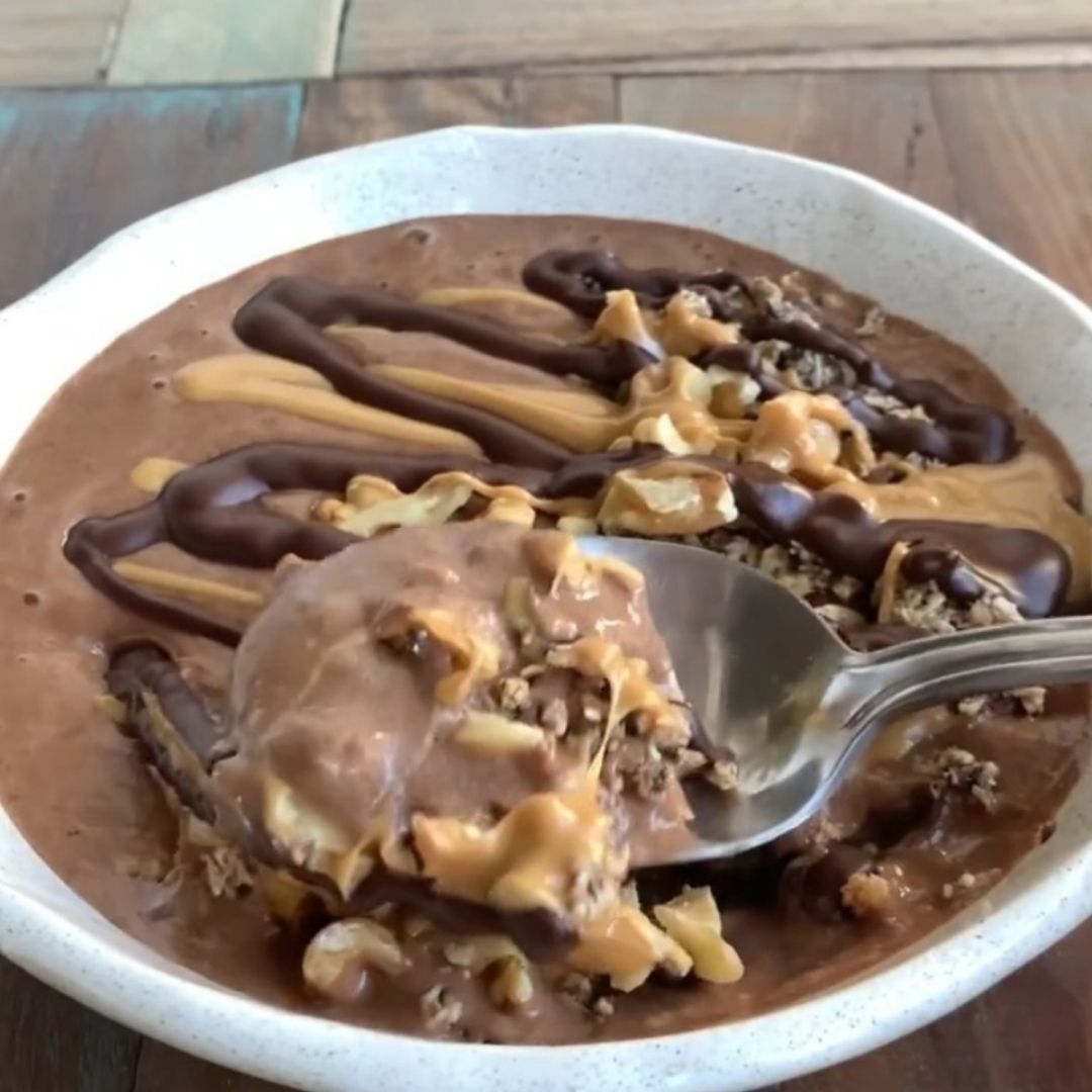 Helado de plátano y chocolate Helado de plátano y chocolate