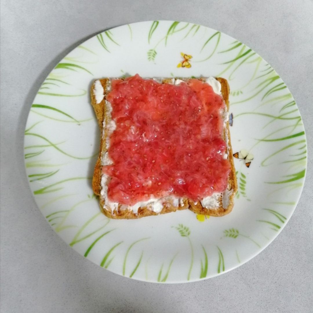 Tostada de fresas Tostada de fresas