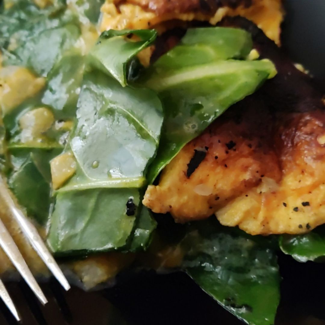 Tortilla francesa con acelgas
