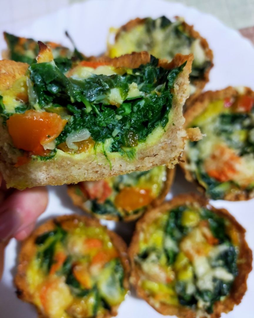 Mini Quiches de espinaca🍕🤤 Mini Quiches de espinaca🍕🤤