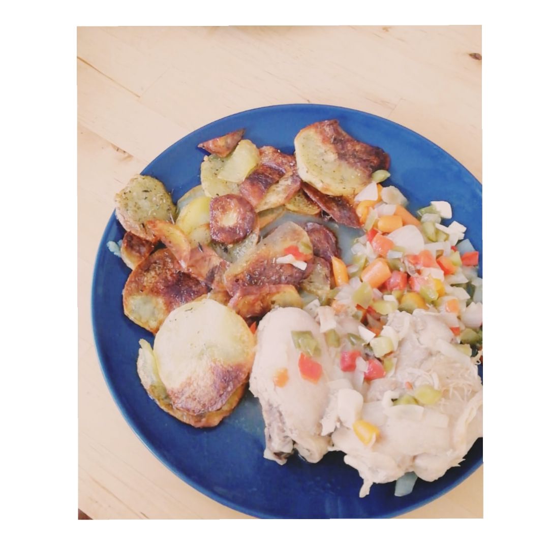 POLLO EN SALSA CON VERDURAS & PATATAS 🍛🥔🌶️🥒🥕🍖