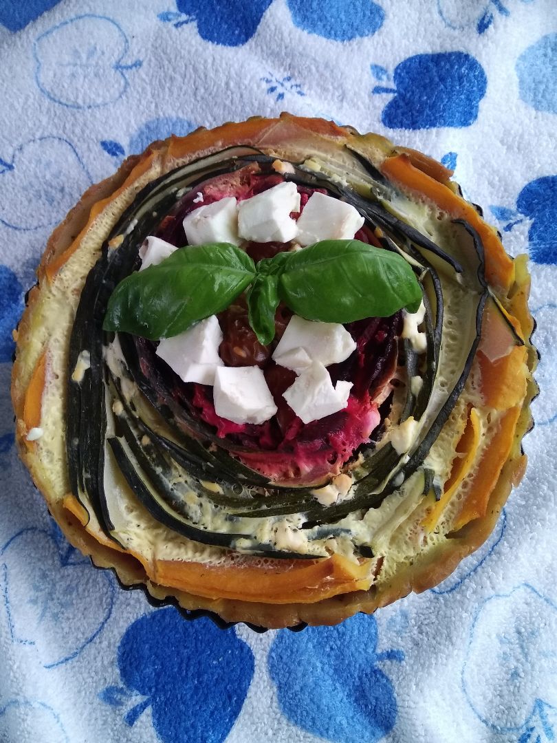 Quiche de verduras multicolor Quiche de verduras multicolor