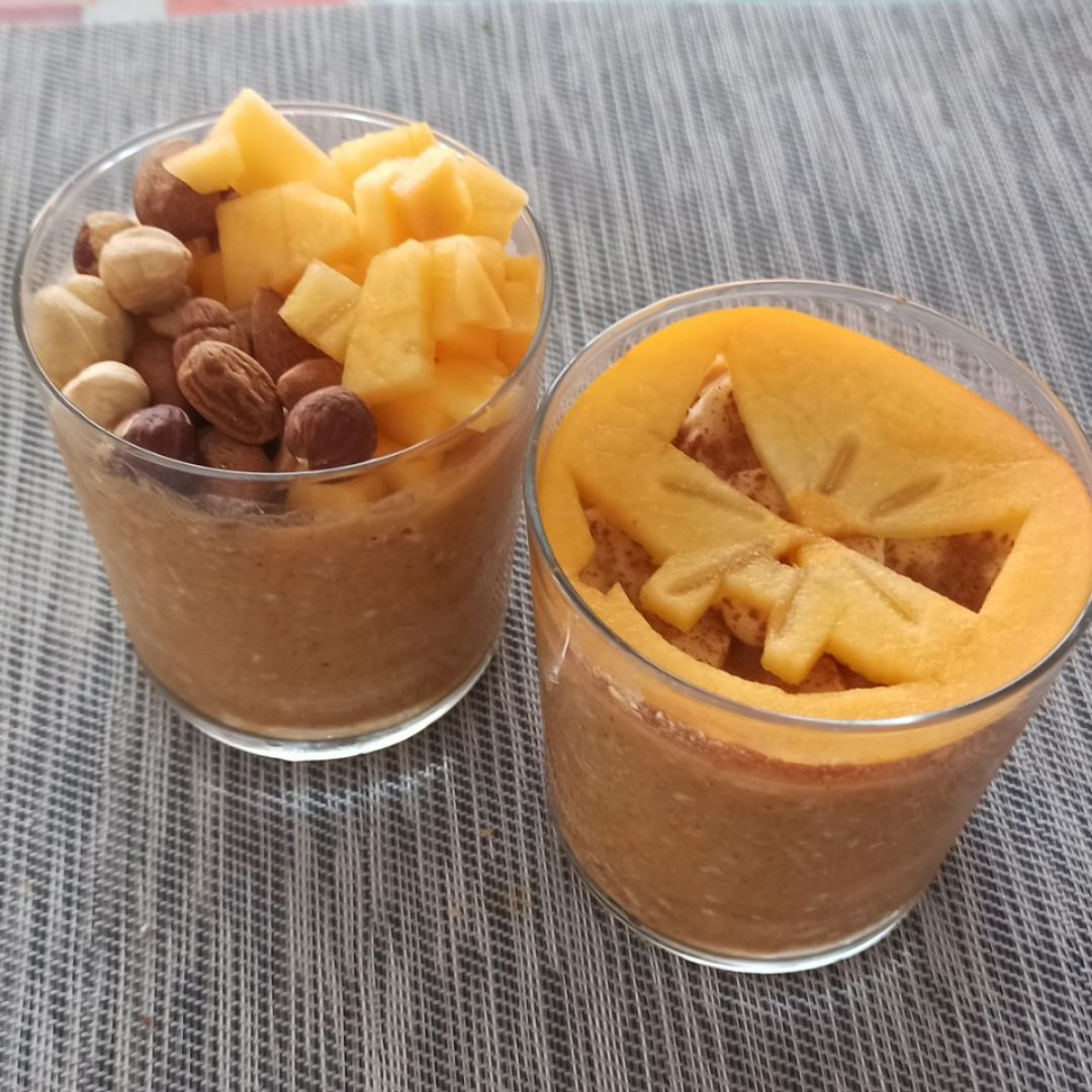 Overnight oats de otoño (calabaza y manzana)Step 0