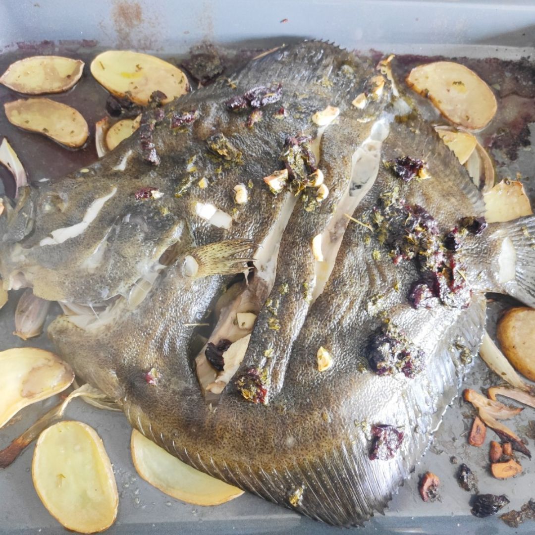 Rodaballo al horno Rodaballo al horno
