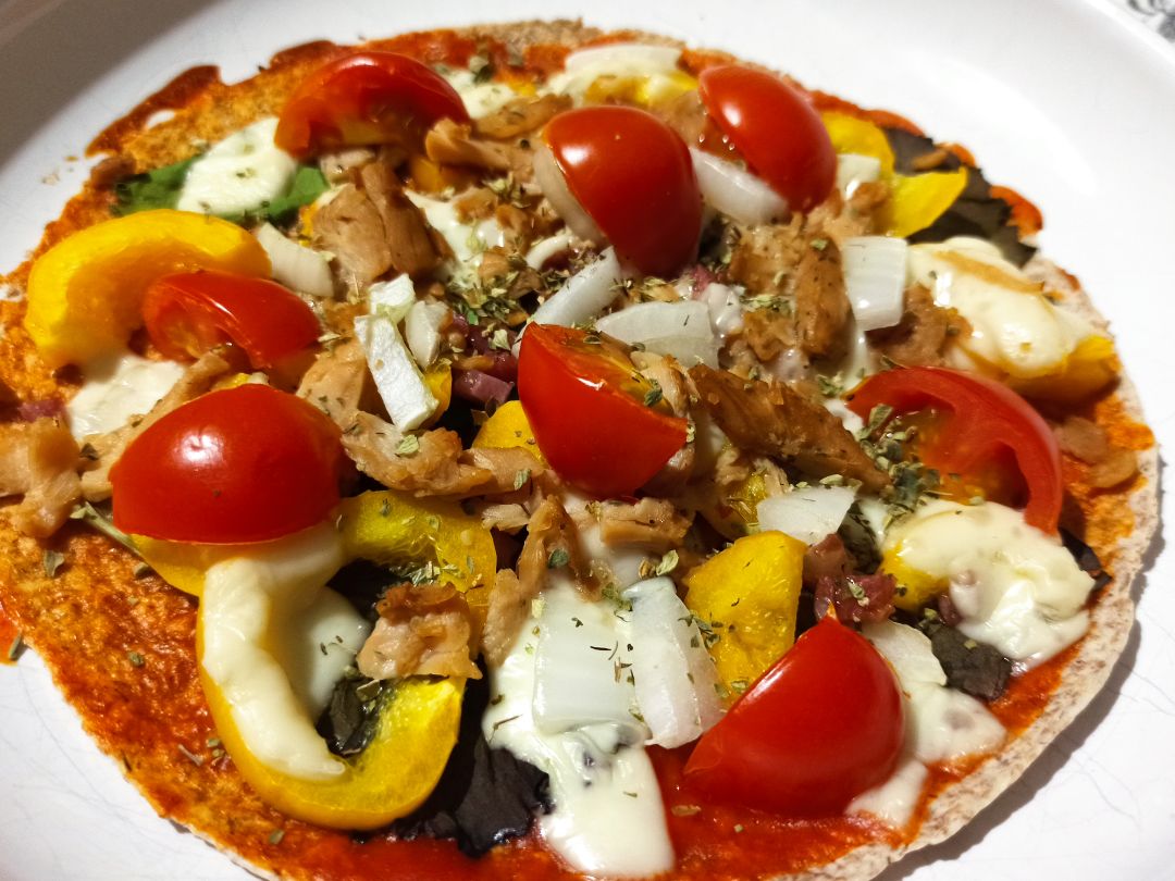 Mini pizza con tortita integral