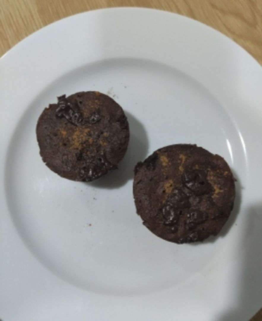 Muffins de chocolate y platano Muffins de chocolate y platano