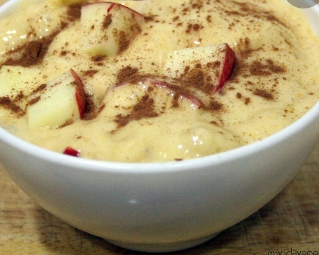 Helado/batido de manzana y platano