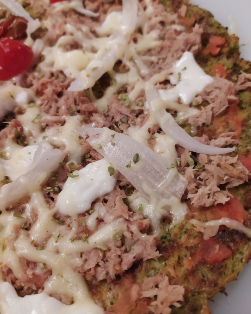 🥦🍕 Pizza con base de brócoli 🍕🥦 🥦🍕 Pizza con base de brócoli 🍕🥦