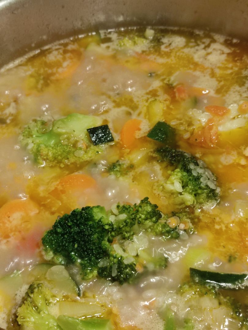 Arroz con verduras y lentejas rojas. Paso 0