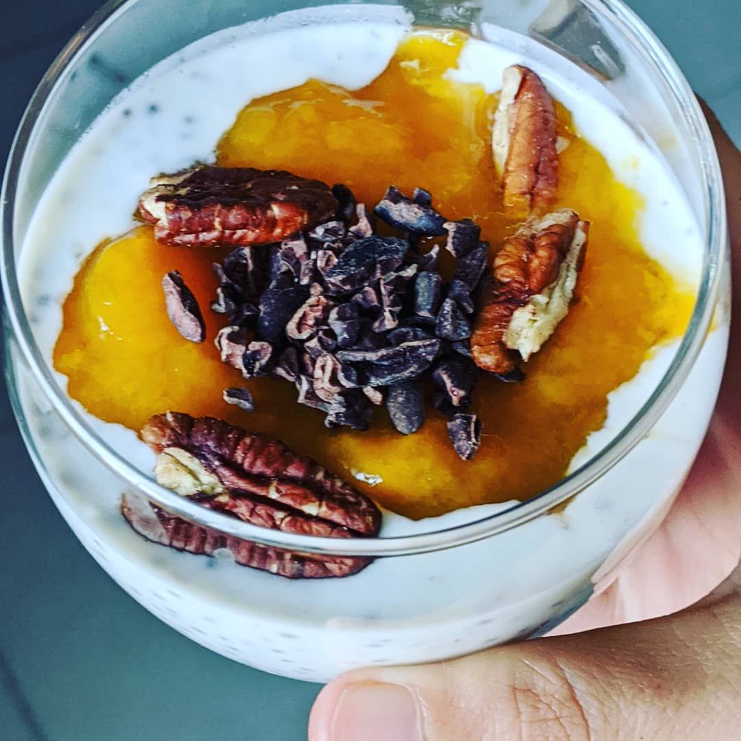 Pudding de chía con mango Pudding de chía con mango