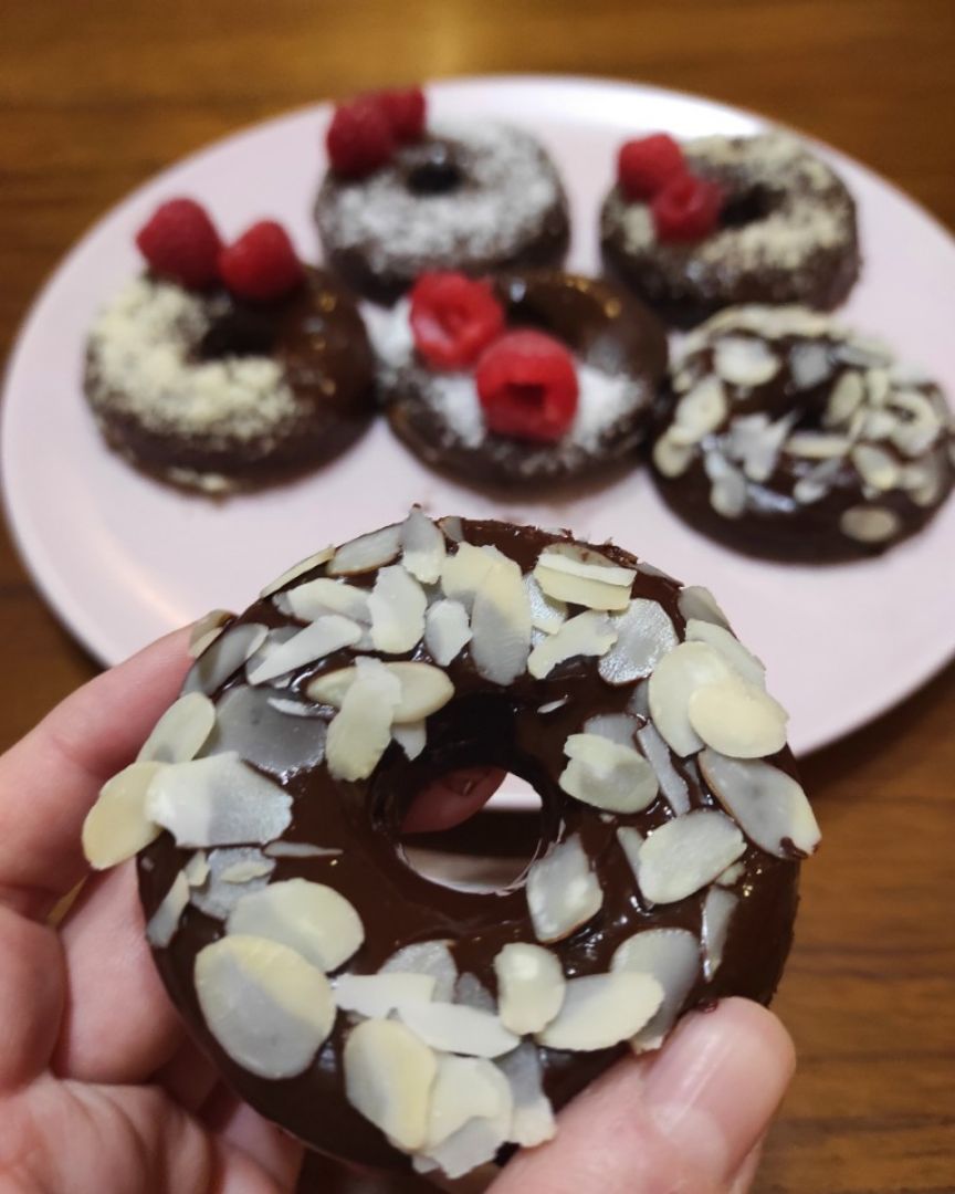 Donuts de manzana asada y plátano 🍩 Donuts de manzana asada y plátano 🍩