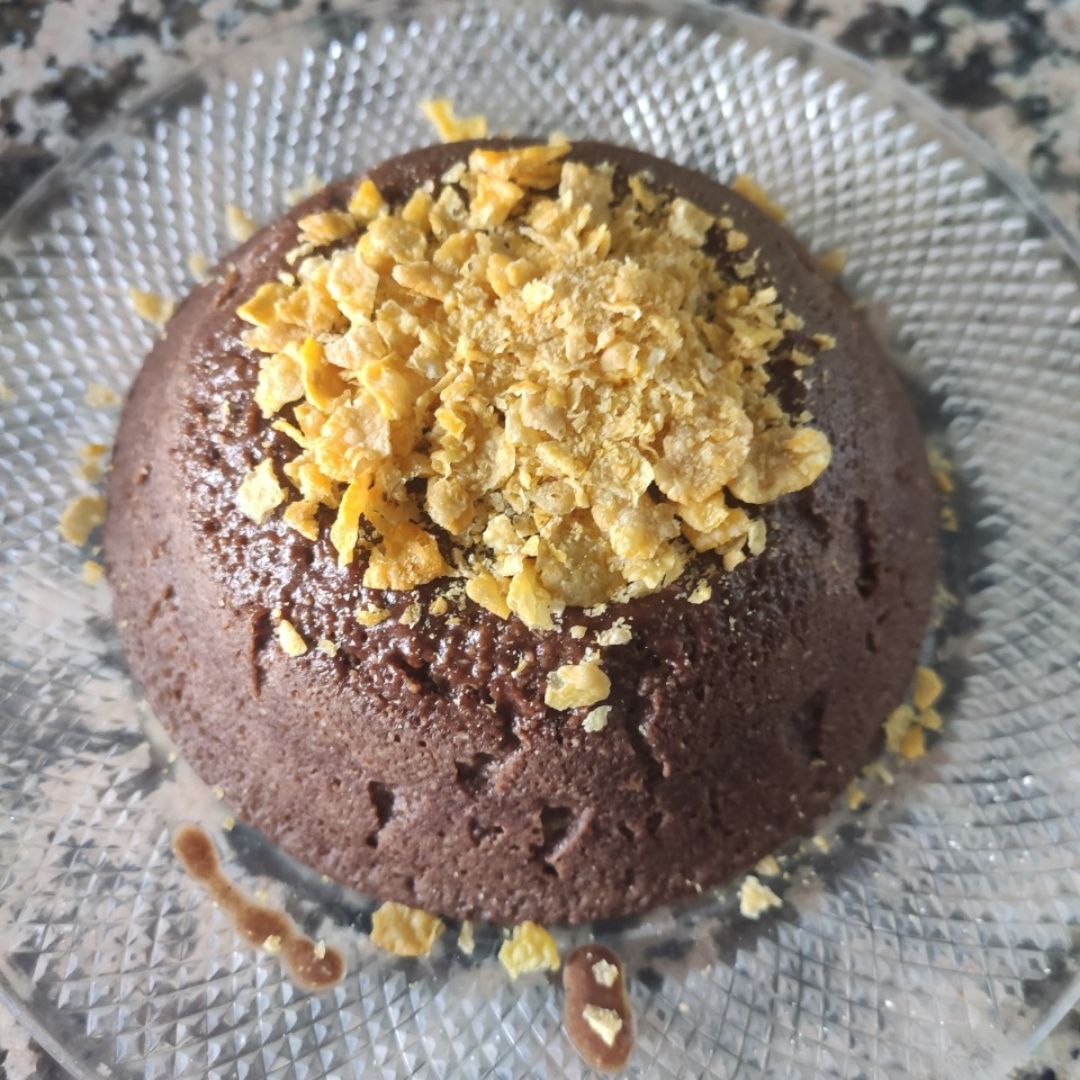 Brownie de chocolate al microondas en 3'