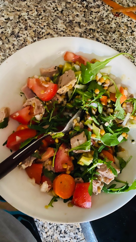 Ensalada de lentejas y atún 
