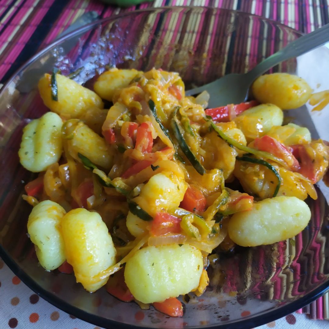 Ñoquis con verduras Ñoquis con verduras