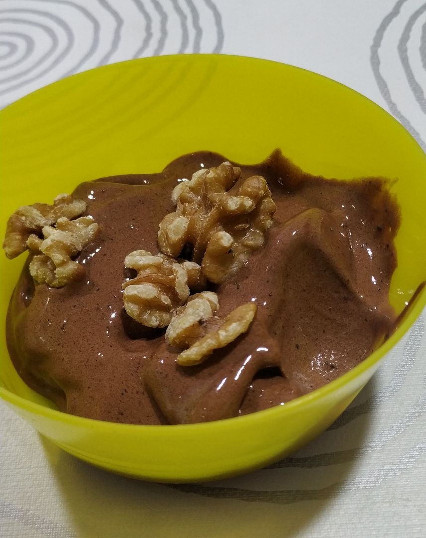Helado de chocolate y plátano Helado de chocolate y plátano