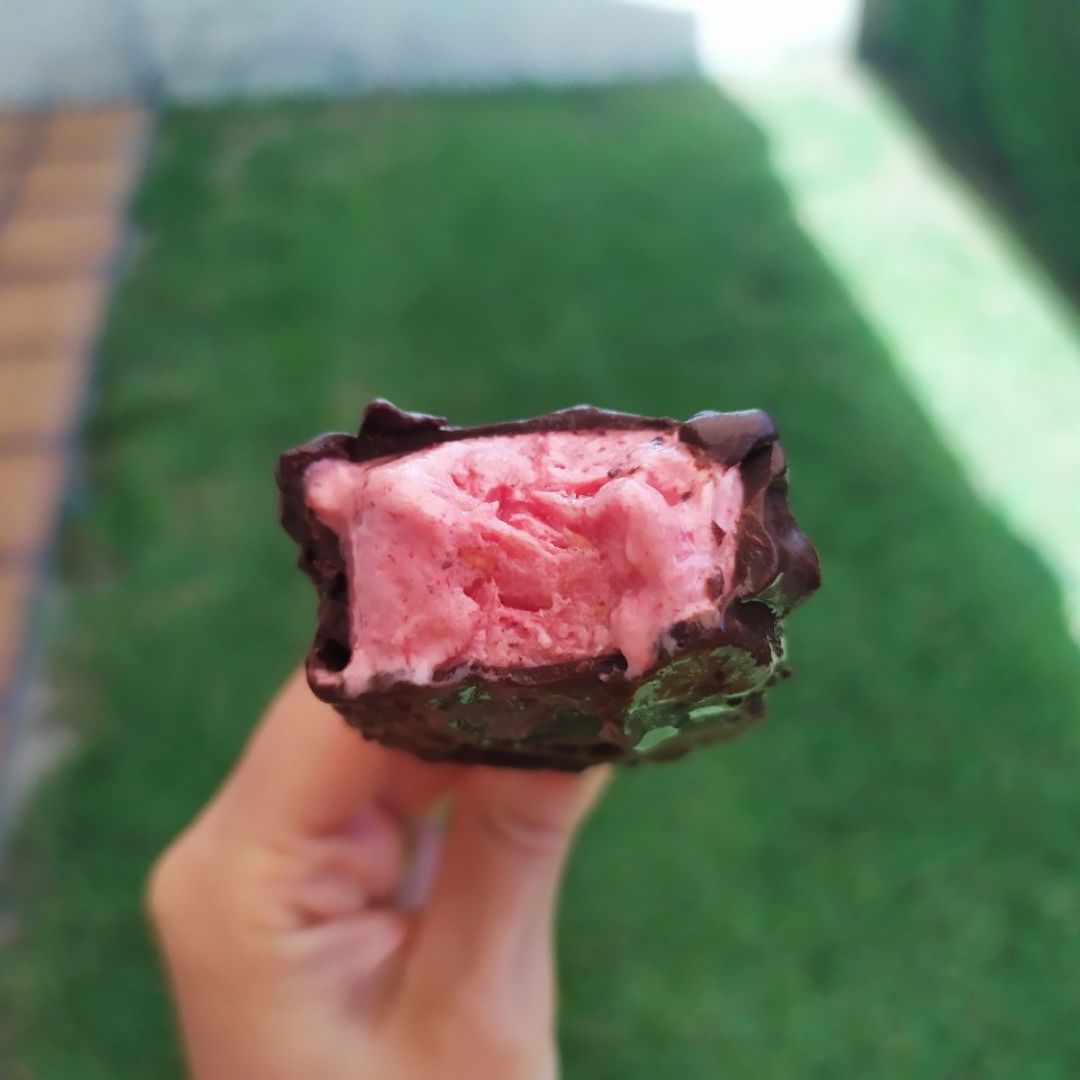 Helado de frambuesa