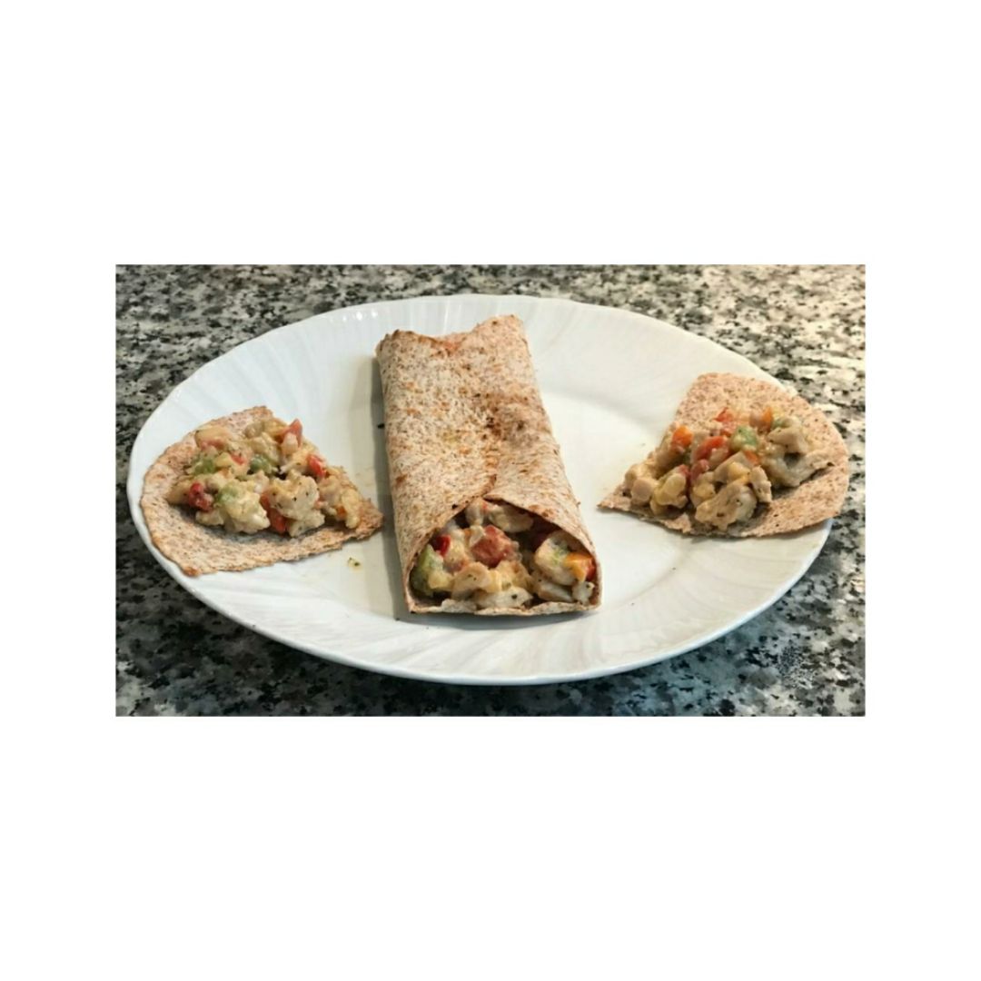 Fajitas de pavo, pimiento y queso 