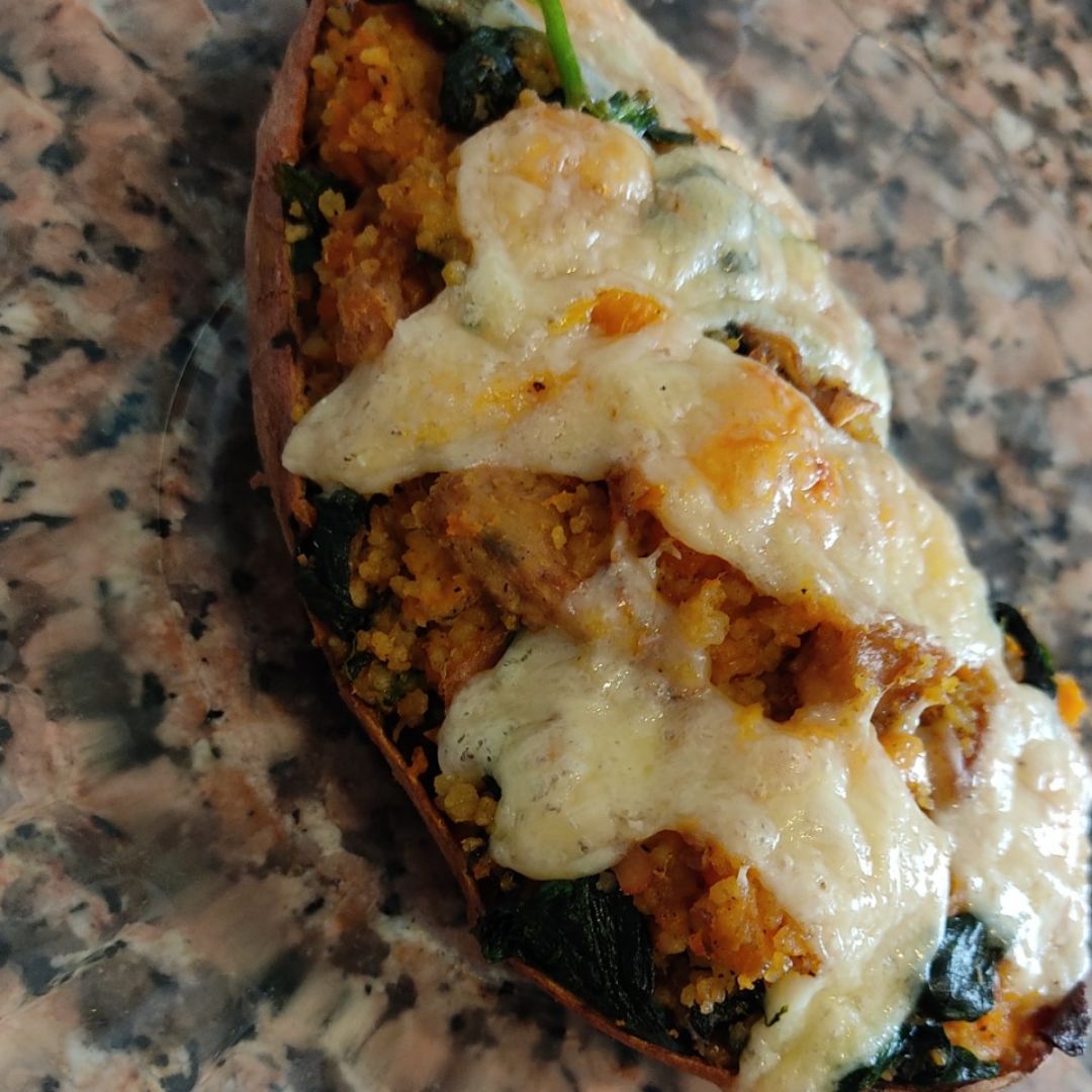 Boniato relleno de couscous, espinacas y atún Paso 3 Boniato relleno de couscous, espinacas y atún Paso 3