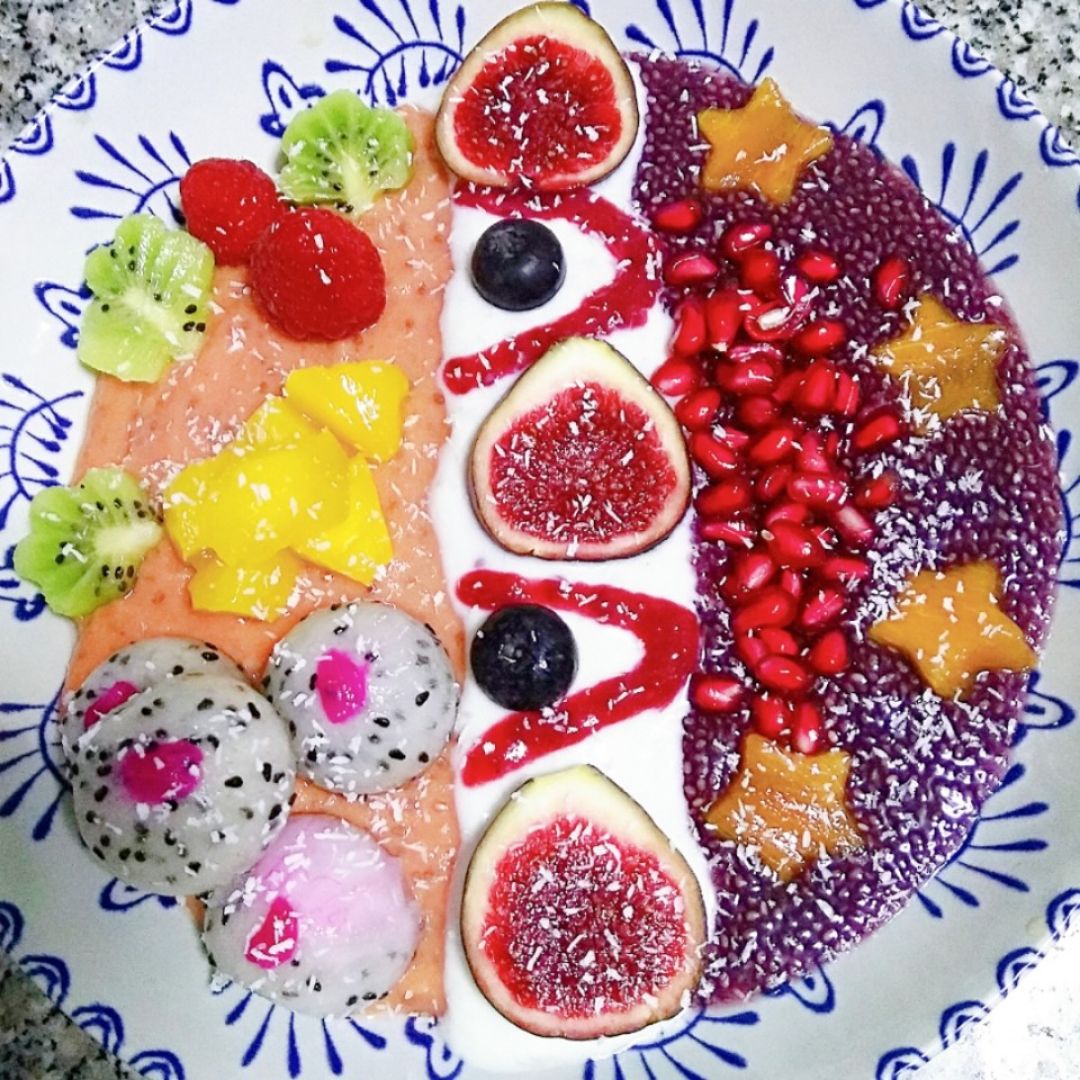 Bowl de puding de chía y frutas 🌈 Bowl de puding de chía y frutas 🌈