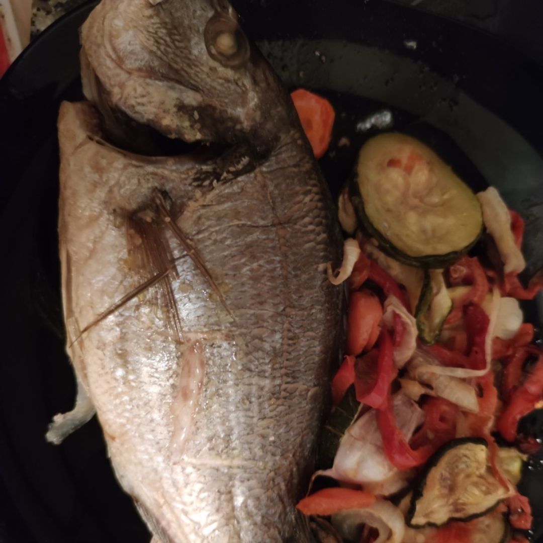 Dorada con verdura