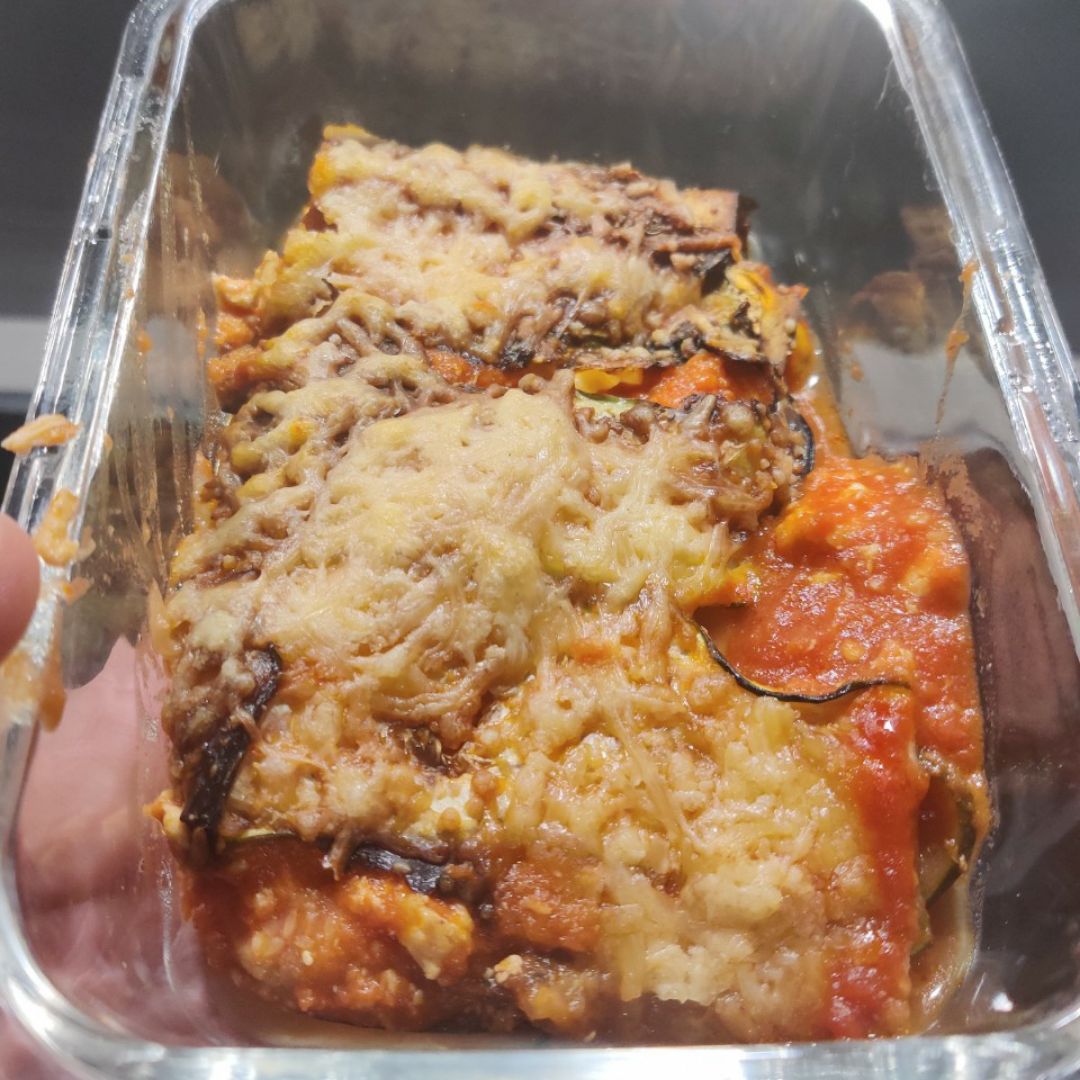 Lasagna de Calabacin, berenjena y pollo Lasagna de Calabacin, berenjena y pollo