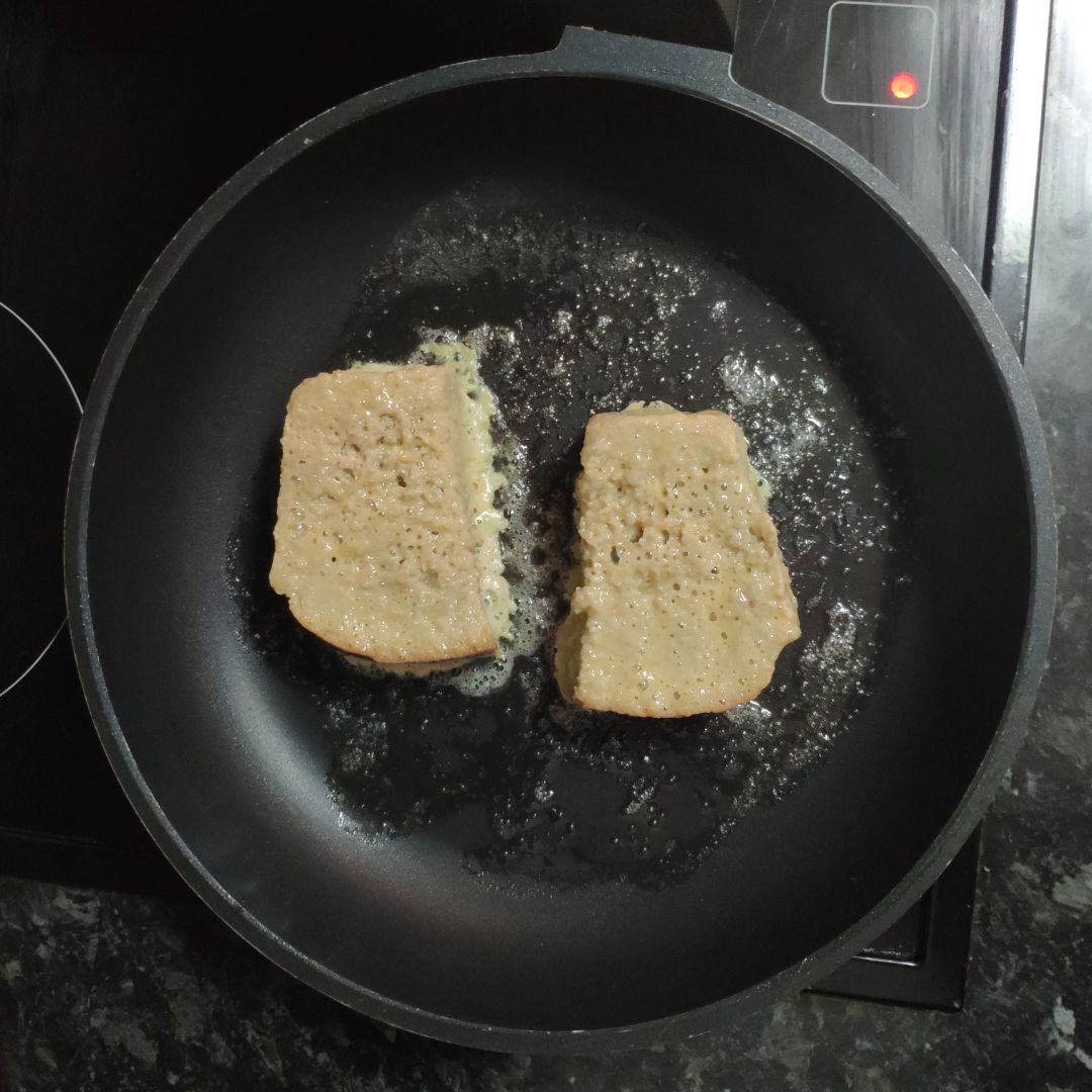 Torrijas de té matcha Paso 3