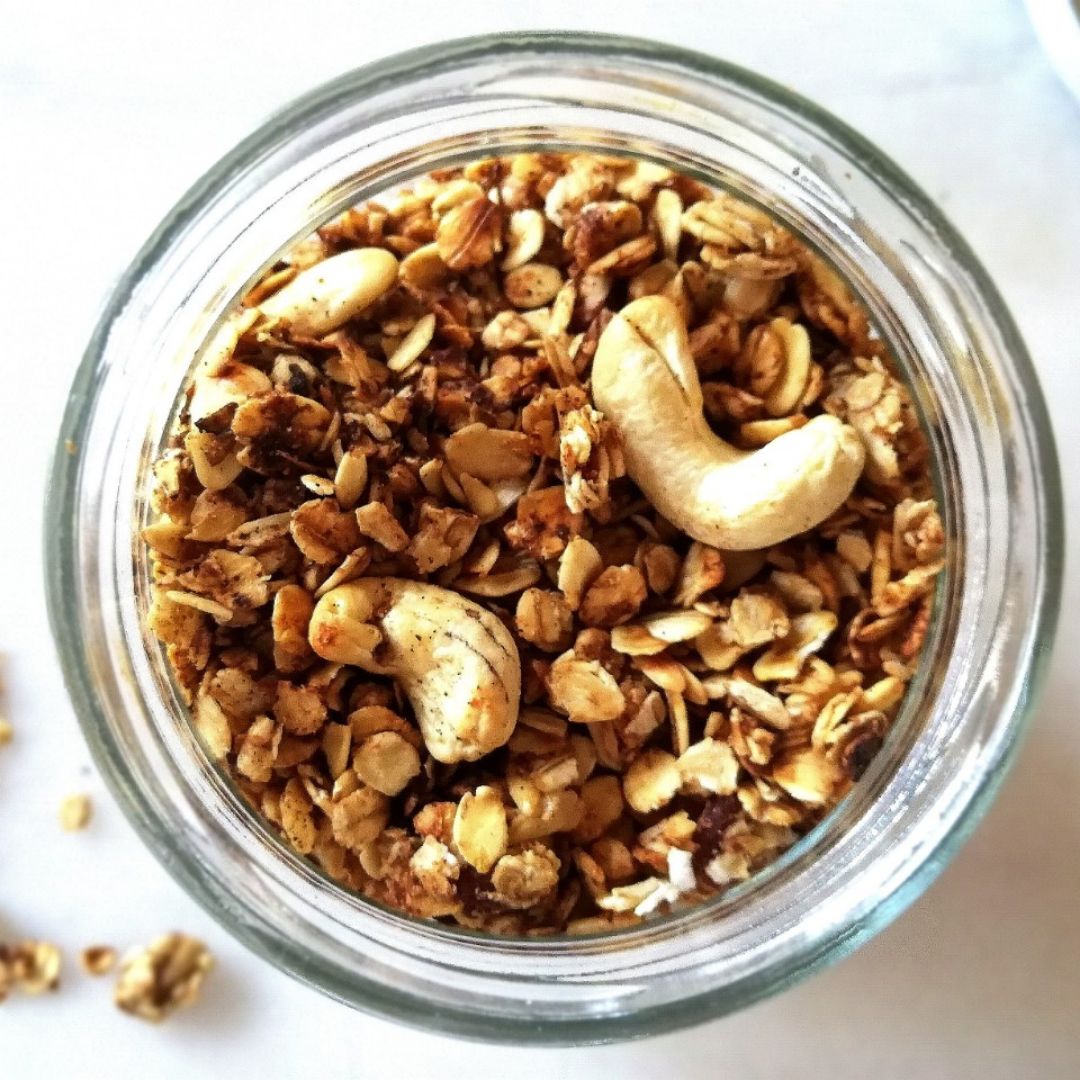 Granola básica a la sartén Granola básica a la sartén