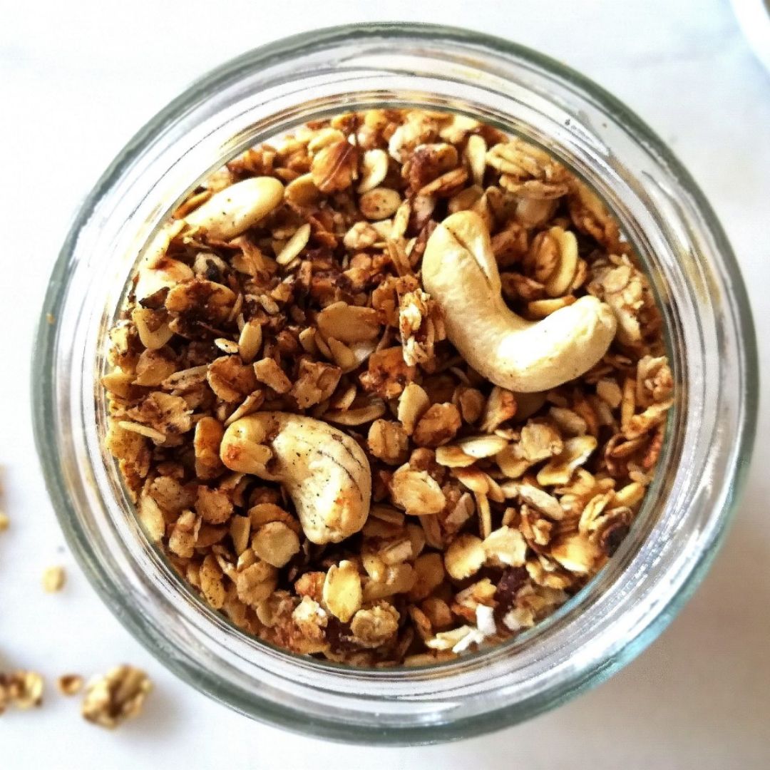 Granola básica a la sartén 