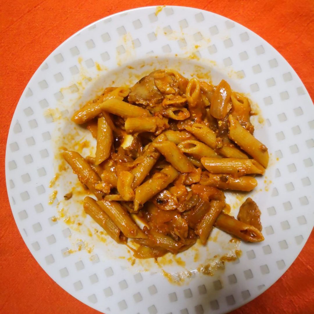 Macarrones con setas y calabaza 🎃 Macarrones con setas y calabaza 🎃